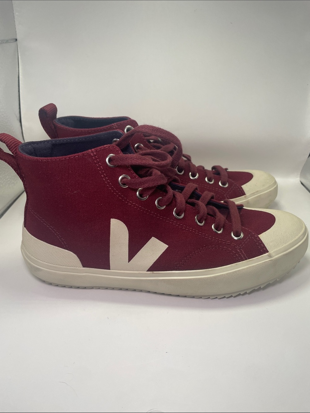 VEJA Nova HT Canvas Amarante Pierre - Red / White - 7